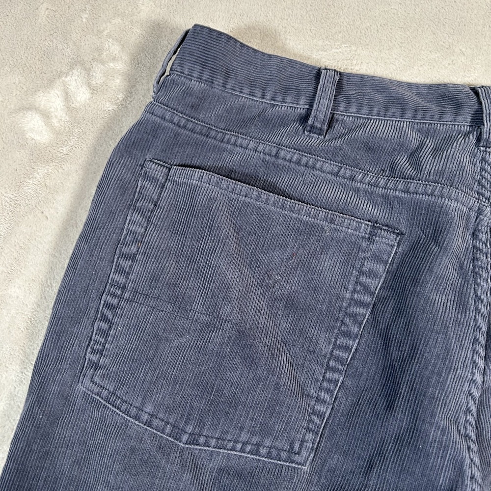 VTG 90s Polo Ralph Lauren Pants Mens 38x30 Blue Corduroy Classic Chino 5-Pocket - Picture 11 of 16